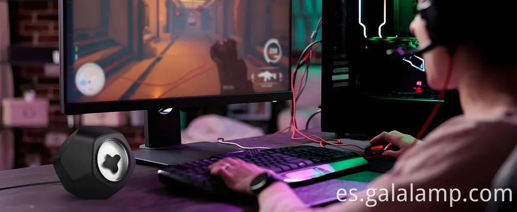 Altavoz de fluido magnético bailando para iluminación visual